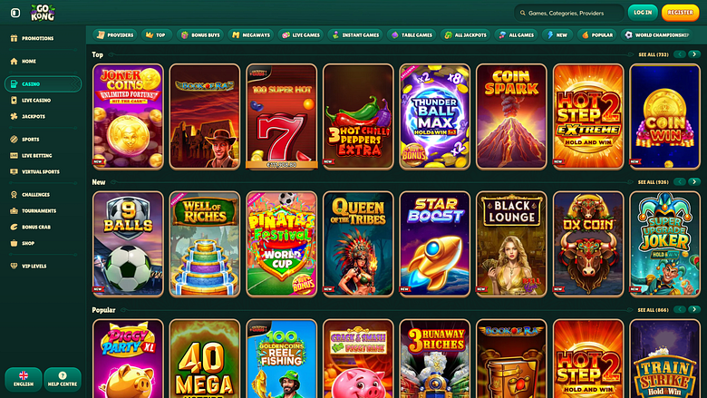 Игры для ПК в казино GoKong