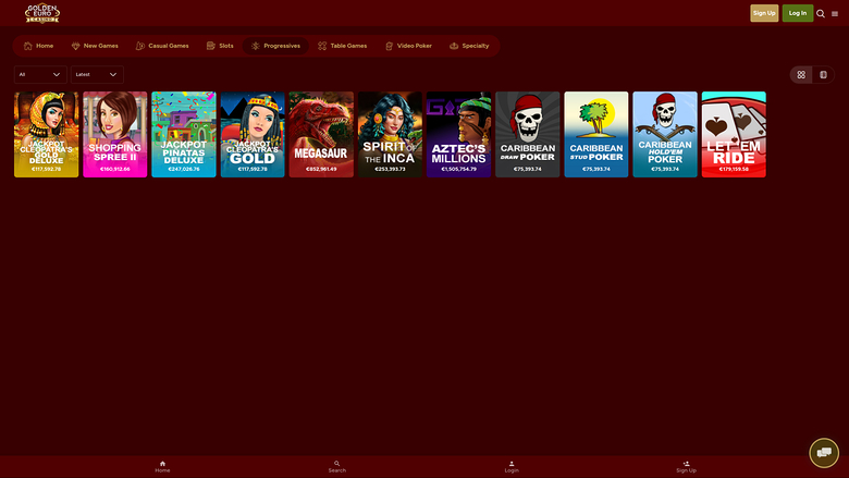 Jackpot de bureau du Golden Euro Casino