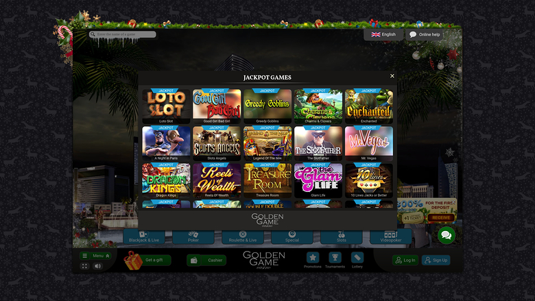Jackpot de bureau du casino Golden Game