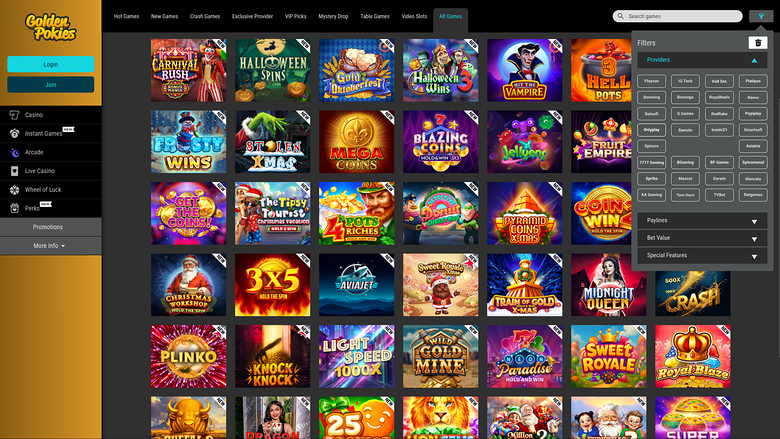 Développeurs du jeu de casino Golden Pokies pour ordinateur