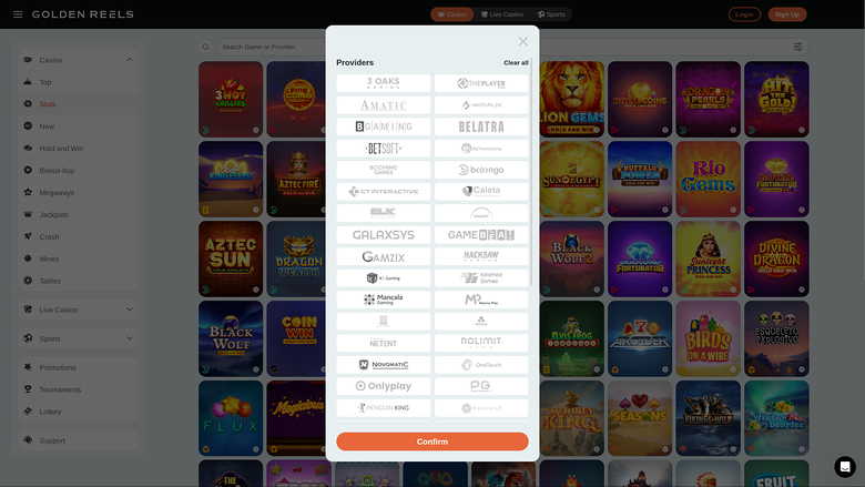 Développeurs du jeu de casino Golden Reels pour ordinateur