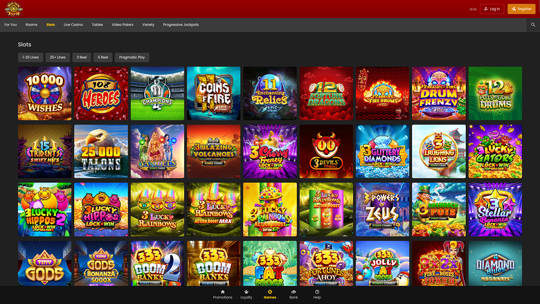 Jeux de casino Golden Tiger sur ordinateur