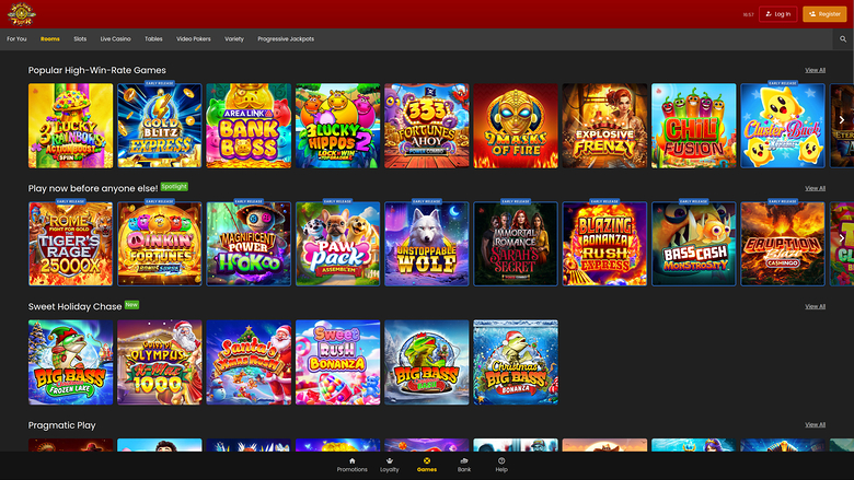 Salles de jeux Golden Tiger Casino sur ordinateur