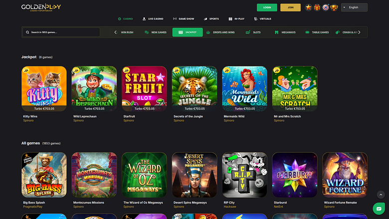 GoldenPlay Casino Jackpot