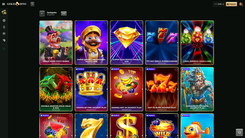 Goldzino Casino Jackpot Desktop