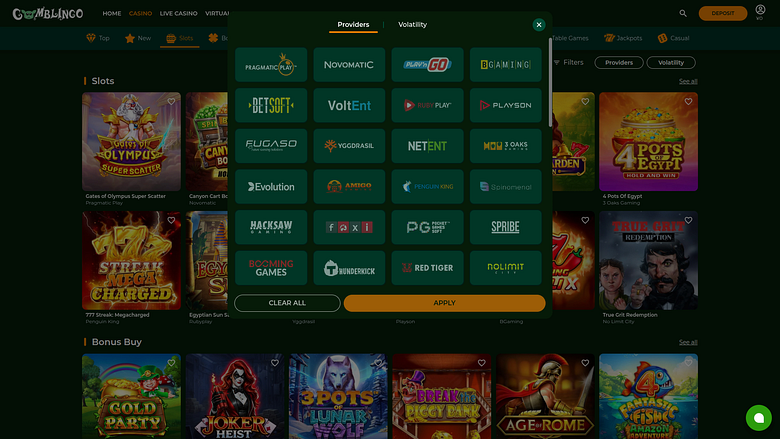 Desarrolladores de juegos de escritorio de Gomblingo Casino