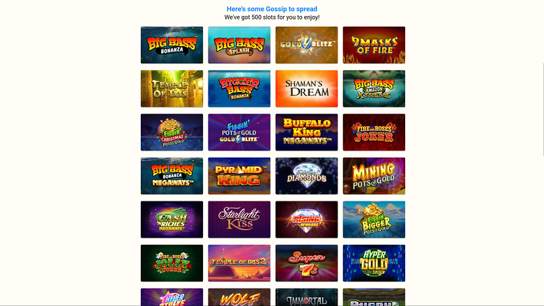 Gossip Bingo Casino Desktop-Spiele