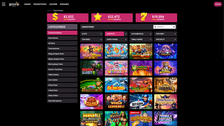 Casino Gossip Slots con jackpot de escritorio