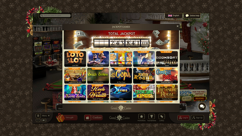 Jackpot du Grand Casino sur ordinateur