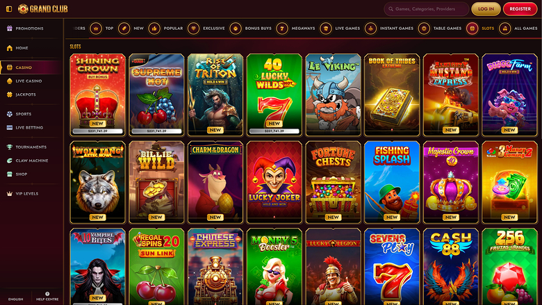 GrandClub Casino Desktop-Spiele