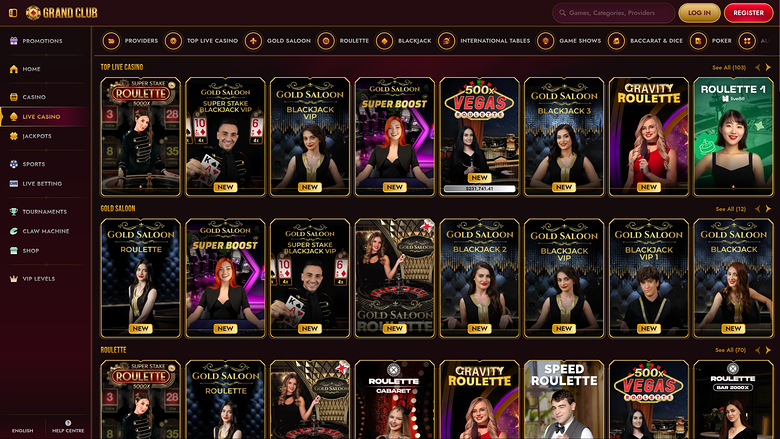 GrandClub Casino Desktop-Live-Dealer