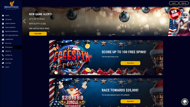 Promotions sur ordinateur du Grand Eagle Casino