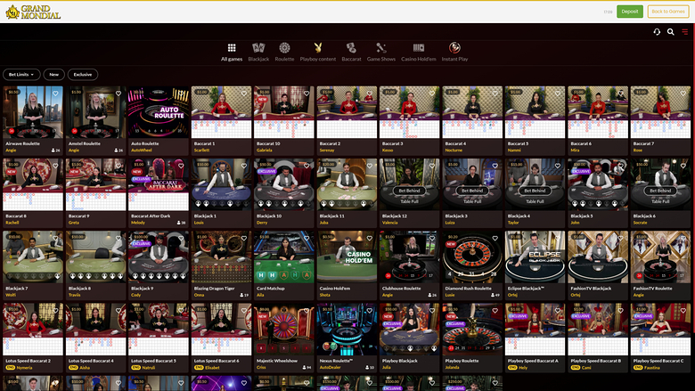 Croupier en direct de Grand Mondial Casino sur ordinateur