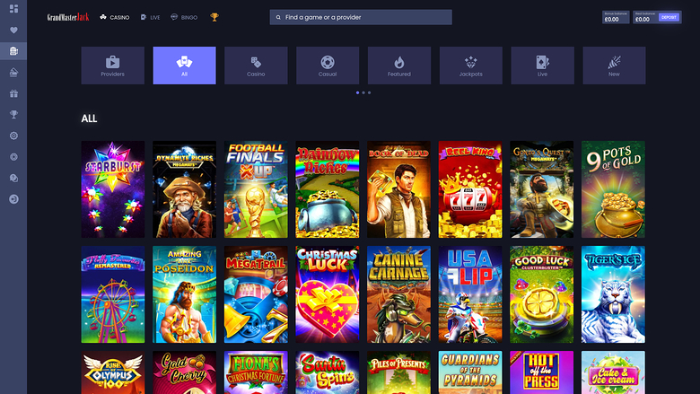 Jeux de casino Grand Master Jack sur ordinateur