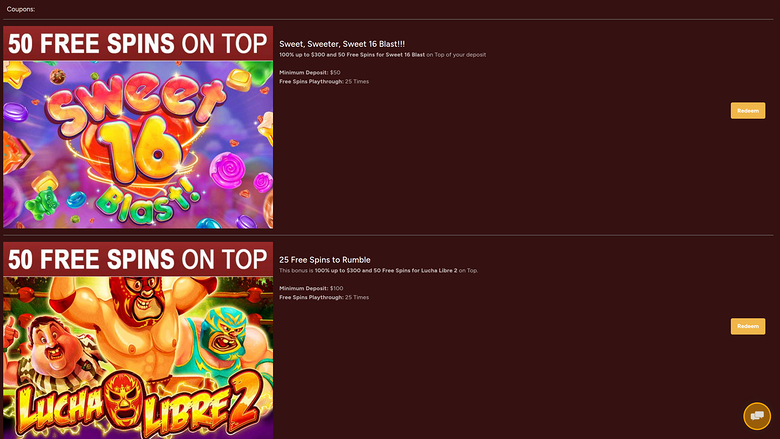 Promotions sur ordinateur du casino Grande Vegas