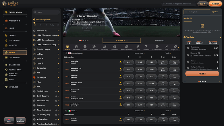 Gransino Casino Desktop Sport