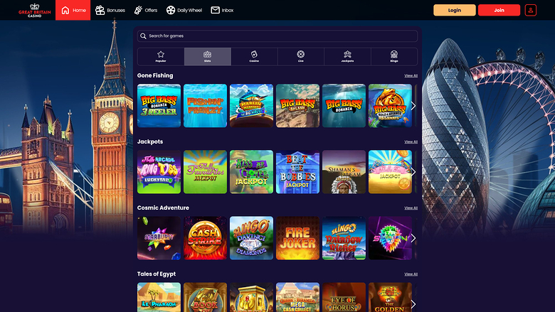 Great Britain Casino Desktop Games