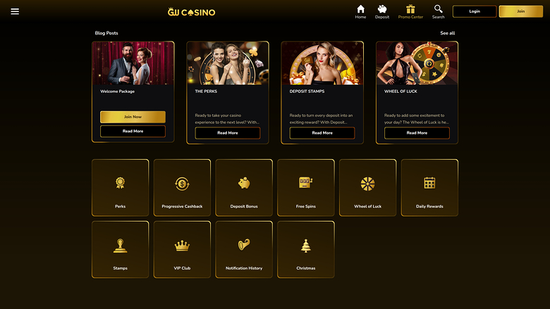 Promotions GW Casino sur ordinateur