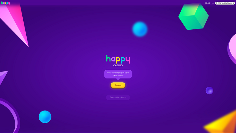 Happy Casino Desktop-Startseite
