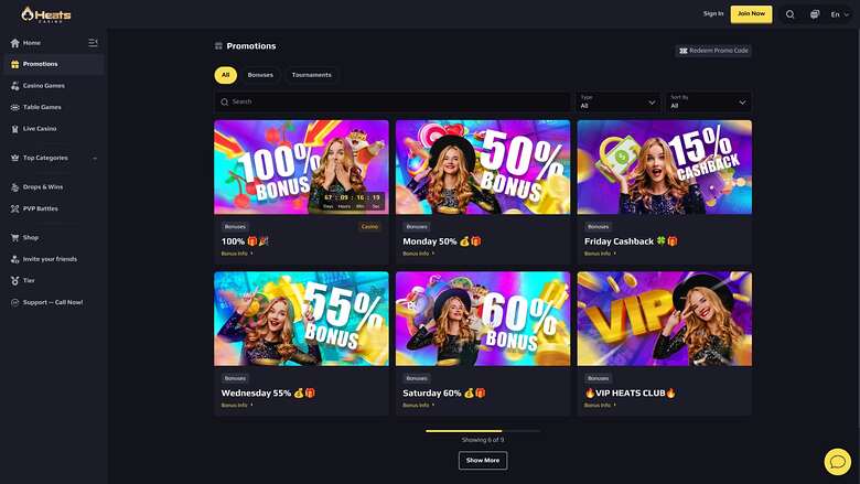 Heats Casino Promotions Bureau