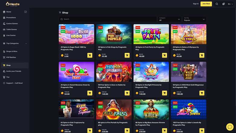 Heats Casino Boutique Bureau