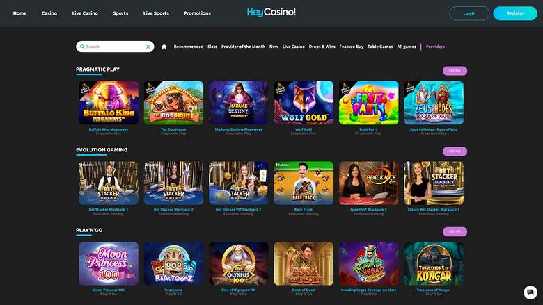 Développeurs de jeux Hey Casino Bureau