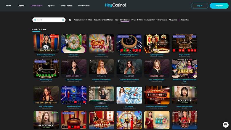 Croupier en direct Hey Casino Bureau