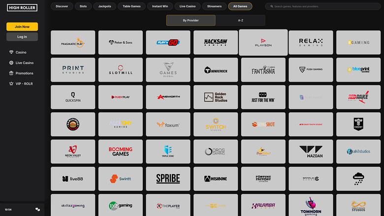 Développeurs de jeux de casino pour ordinateurs de bureau High Roller