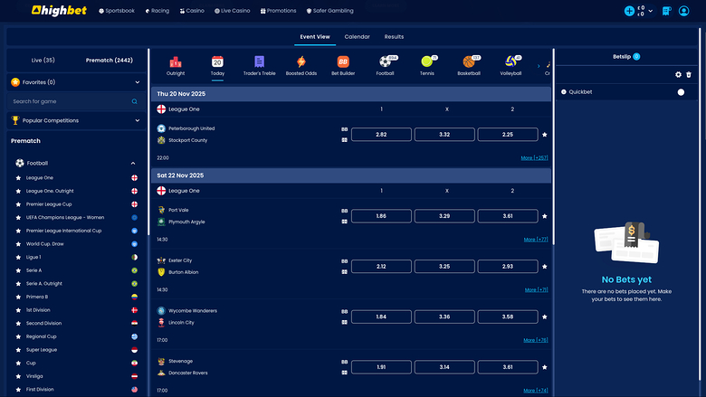 Casino à paris sportifs sur ordinateur High Bet Casino