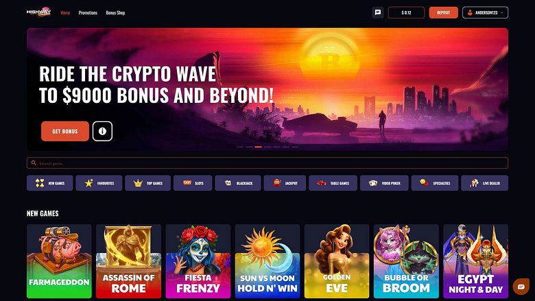 Highway Casino Immagine desktop Homepage