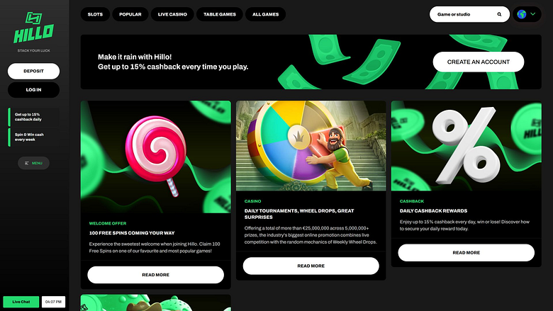 Рекламные изображения для рабочего стола Jam Casino