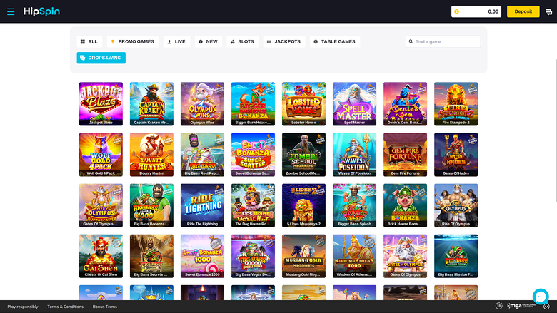 Hip Spin Casino Desktop: Gotas y ganancias