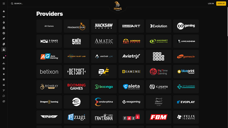 Desarrolladores de juegos de escritorio de Horus Casino