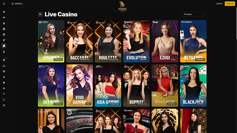 Casino Horus con crupier en vivo de escritorio