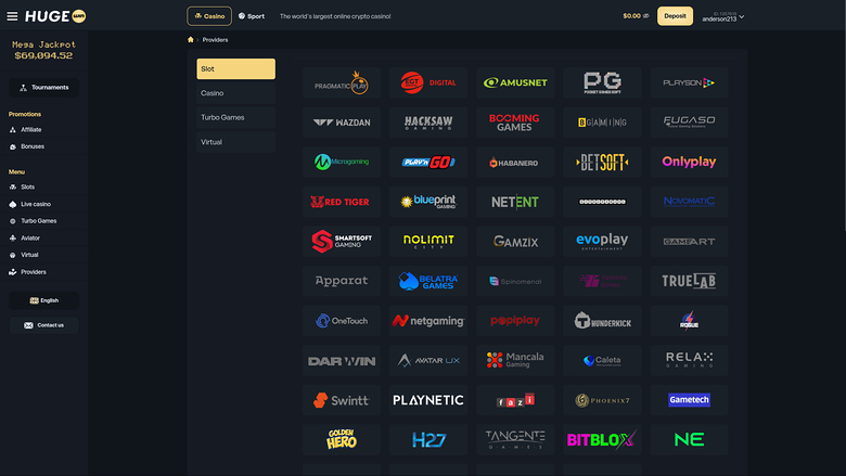 Hugewin Casino Desktop-Spieleentwickler