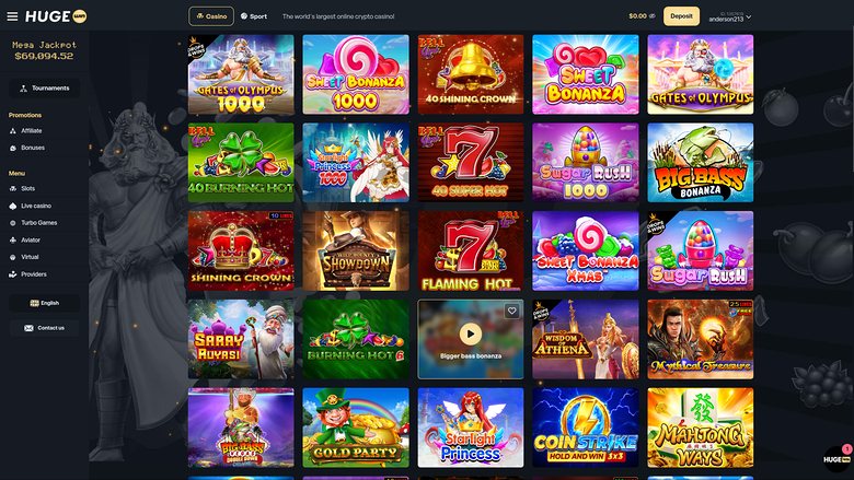 Hugewin Casino Desktop-Spiele