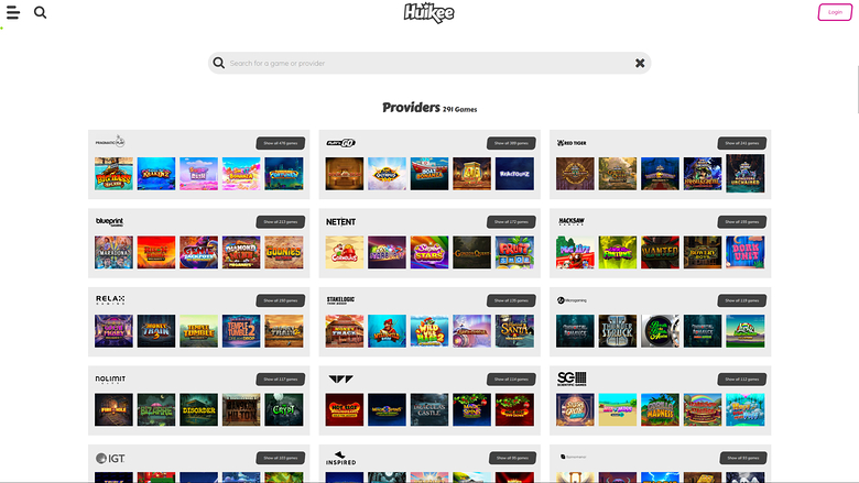 Développeurs du jeu de casino Huikee pour ordinateur