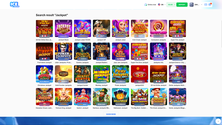 Jackpot de bureau Ice Casino