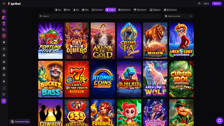 Jackpot du casino Ignibet sur ordinateur