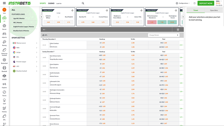 InstaBET Casino Desktop-Sport