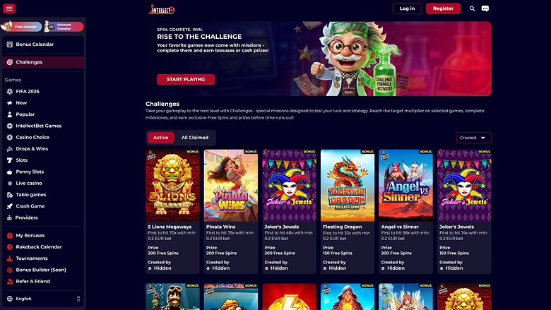 Intellectbet Casino Desktop Challenges