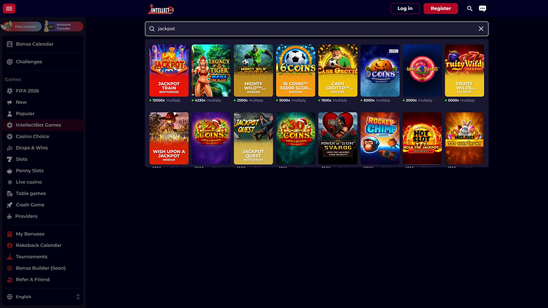 Intellectbet Casino Desktop Jackpot