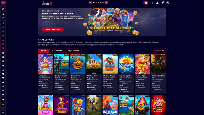 Défis Intellectbet Casino sur ordinateur