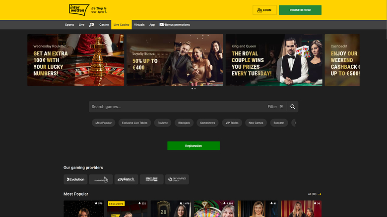 Interwetten Casino Bureau Croupier en direct