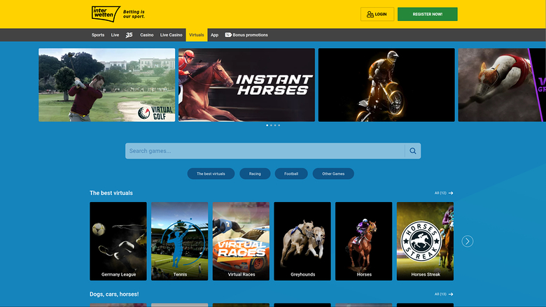 Jeux virtuels de casino Interwetten sur ordinateur