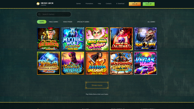 Jeux de casino Irish Luck sur ordinateur