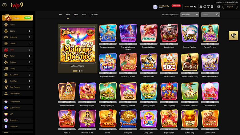 Giochi di IVIP9 Casino Desktop