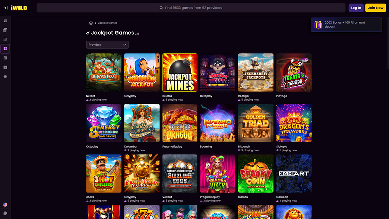 iWild Casino Jackpot Ordinateur de bureau