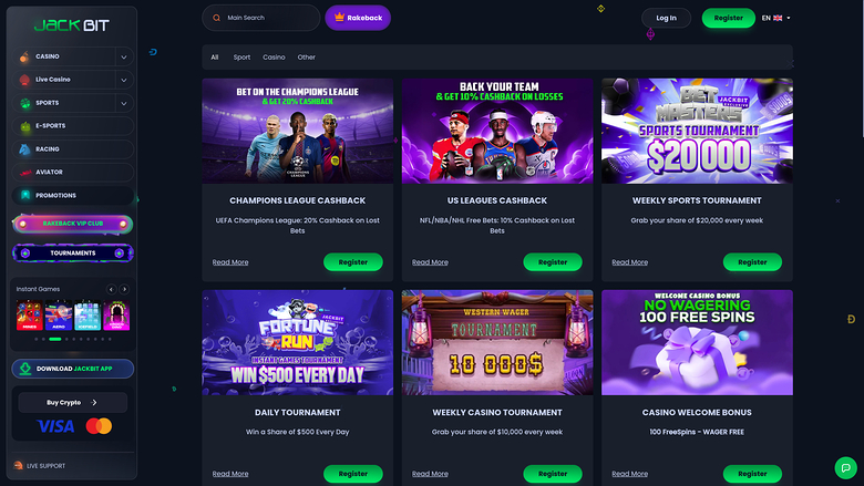 Jackbit Casino Promotions Desktop