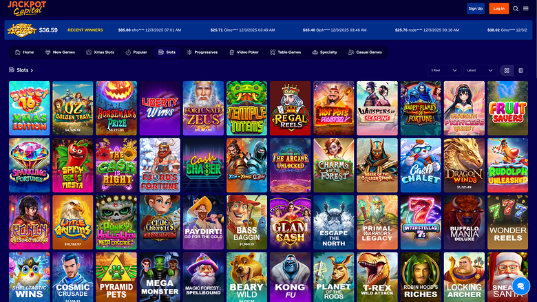 Jackpot Capital Games Desktop